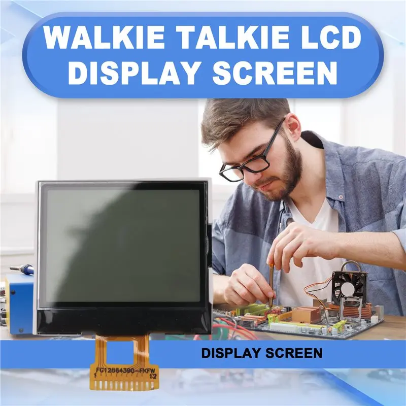 ABJG-LCD Display Screen Inner Screen For Quansheng UV-K5(8) UV-K6 Walkie Talkie LCD Display Screen Spare Parts