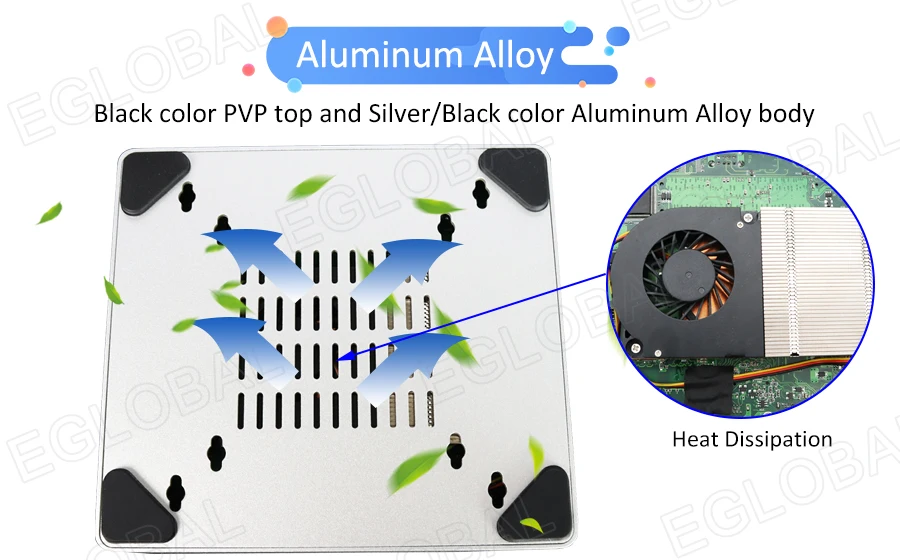 EGLOBAL Mini PC tascabile con Intel Core i7-10710U 16 GB DDR4 500 GB SSD Windows 11 pro Wifi6 Computer desktop portatile