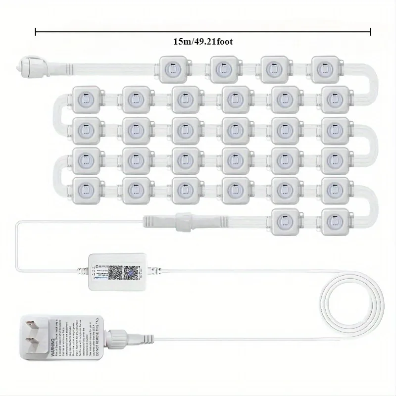LED Smart APP Punto di Controllo Sinfonia Grondaia Luce Esterna Impermeabile IP67 Giardino Festival Atmosfera Stringa di Luce