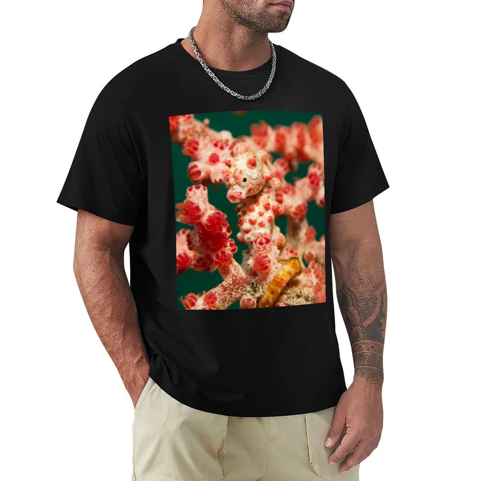 Pygmy Seahorse T-Shirt Sweat Resistant Workout Tee Shirt