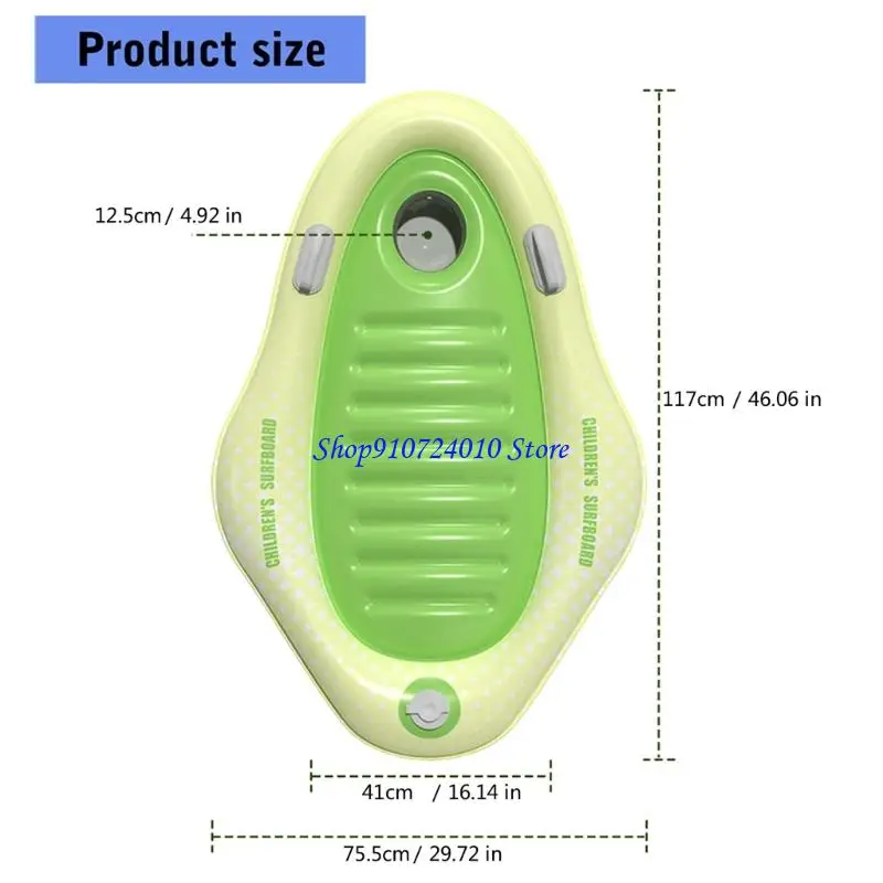 77HD Portable Inflatable Kids Raft Thickened PVC Material Secure Handles Beach Pool Toy