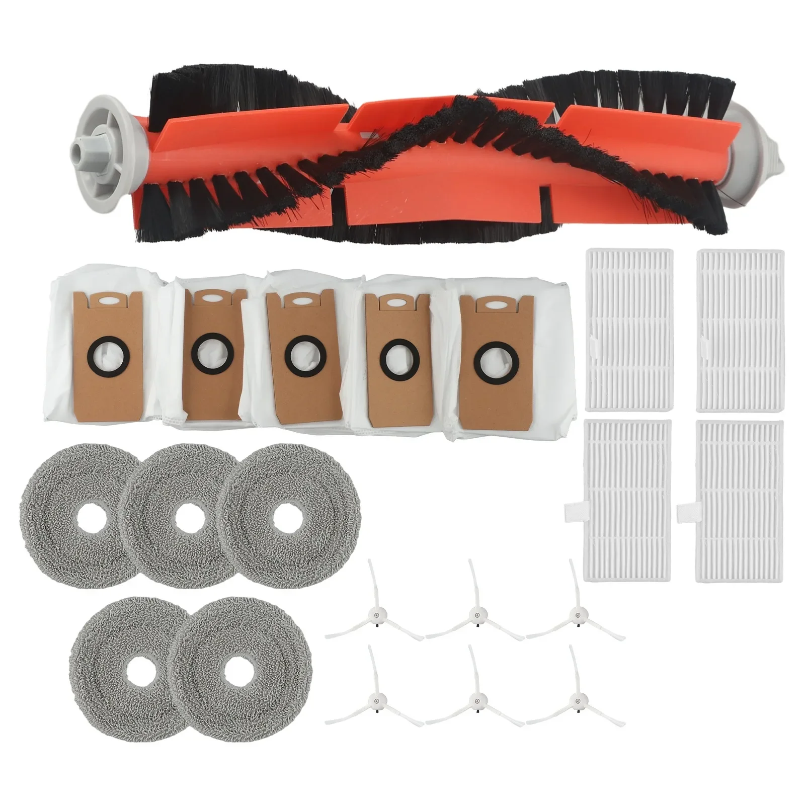 

5 подушечек для швабры, щетка Mian, 6 боковых щеток, аксессуары для пылесоса, удаление грязи, удаление пыли, замена, удаление мусора