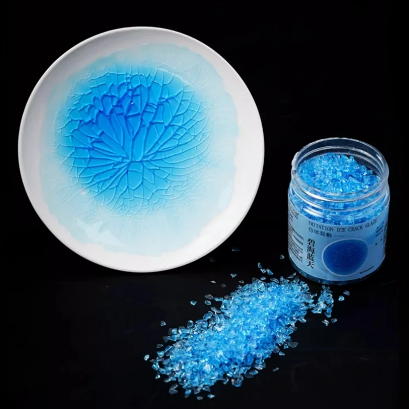 Pottery Imitation Ice Crack Glaze Particles 150g/bottle Crackle Opening Glaze DIY Ceramic Coloring Art Decorative Glass Glaze
