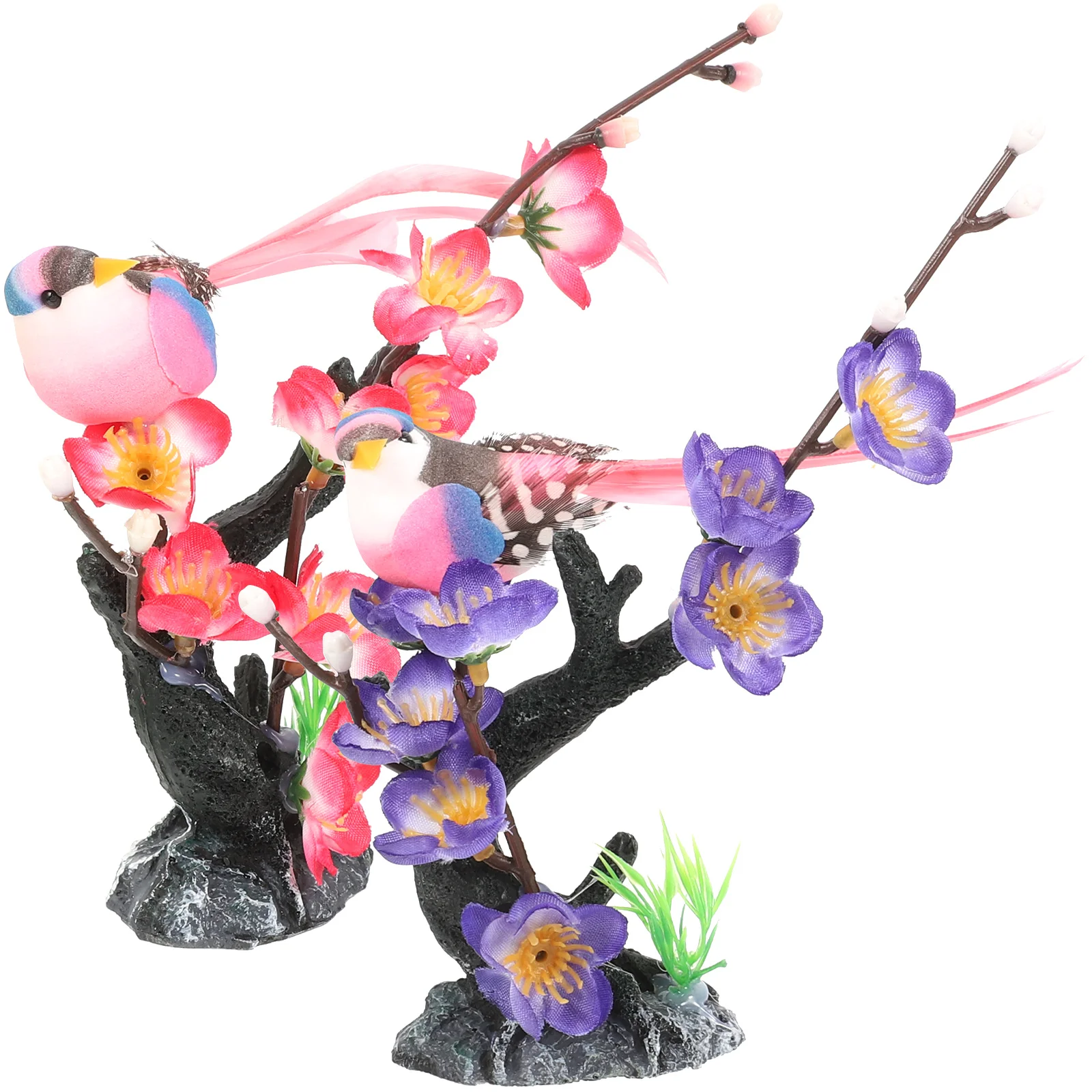 

2 Pcs Plum Blossom Decorative Plates for Sushi Sashimi Artificial Plant Ornament Fake Flowers Home Restaurant Supply