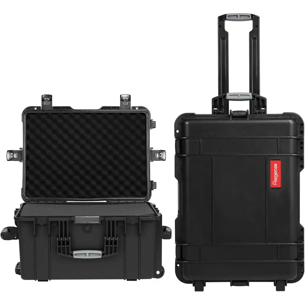 Estuche Impermeable con Ruedas de 24.5 Pulgadas con Cierre TSA, Ruedas y Asa para Cámara, Dron y Equipo