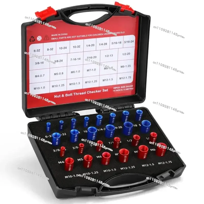Nut and Bolt Thread Checker Male Gauge Male Inch Nut Checker