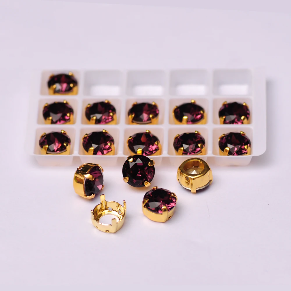 CTPA3bI 1357 Amethyst Nice Glass Crystal Sew On Rhinestones Brilliant Cut High Quality Pointback Best Diamond Stones For Clothes