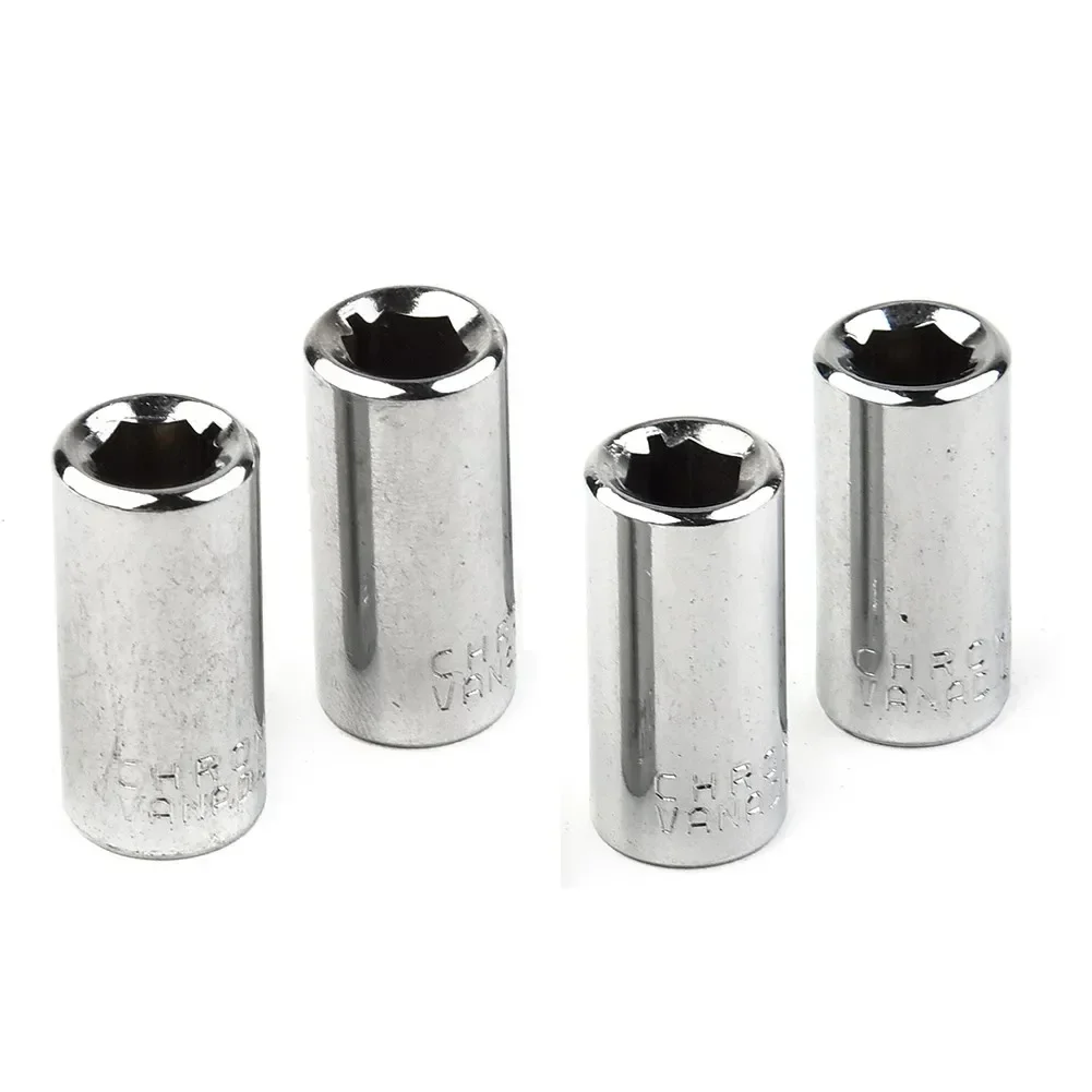 

4pcs 1/4" Square Drive To 1/4" Hex Socket Bits Converter Quick Release Screwdriver Holder Socket Conversion Adapter Tool