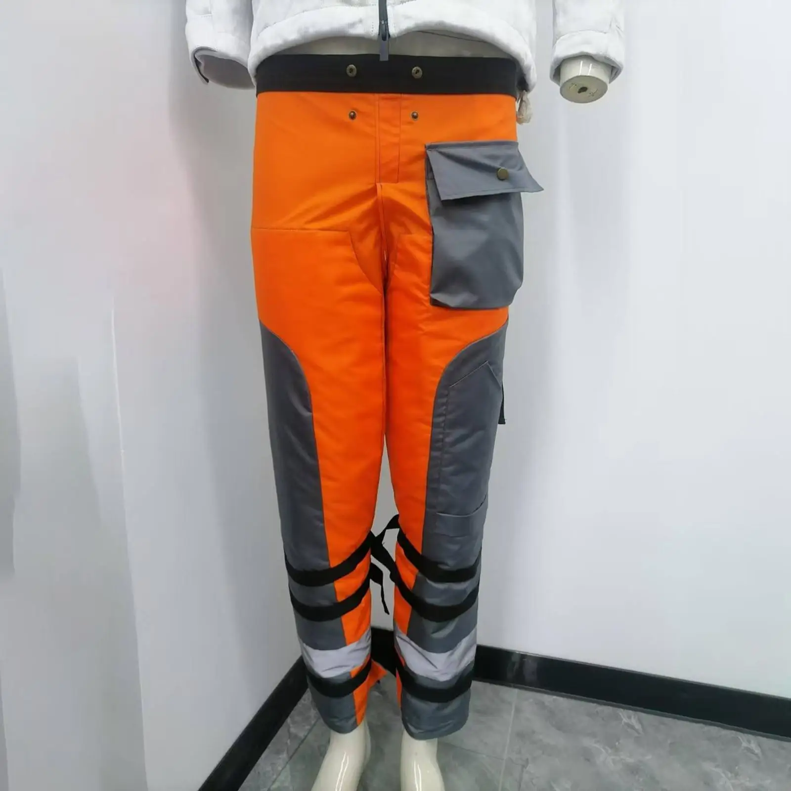 Chainsaw Chaps,9 Layer Adjustable Waistwand,Chainsaw Chaps Apron Wrap, Workers Gifts Orange Chainsaw Pants Apron