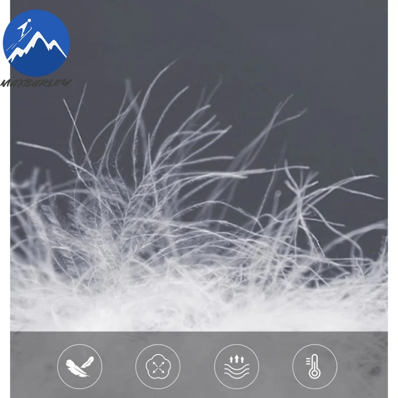 Maxbarley Men Down Jacket Casual Hooded Outdoor Climbing Windproof Warm Parka High Quality White Duck Down Thickened Filler Down