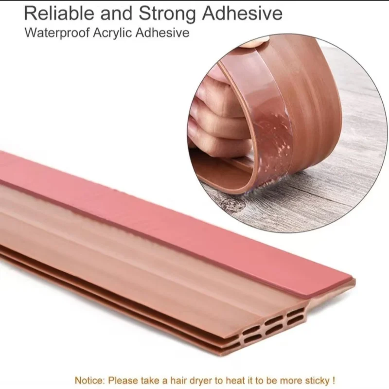 1-4 قطعة الباب الغبار سدادة شريط عازل 1 متر TPE ذاتية اللصق الباب تحت الفجوة الطقس قطاع رغوة صوتية 5 ألوان مكافحة مشروع الشريط #3