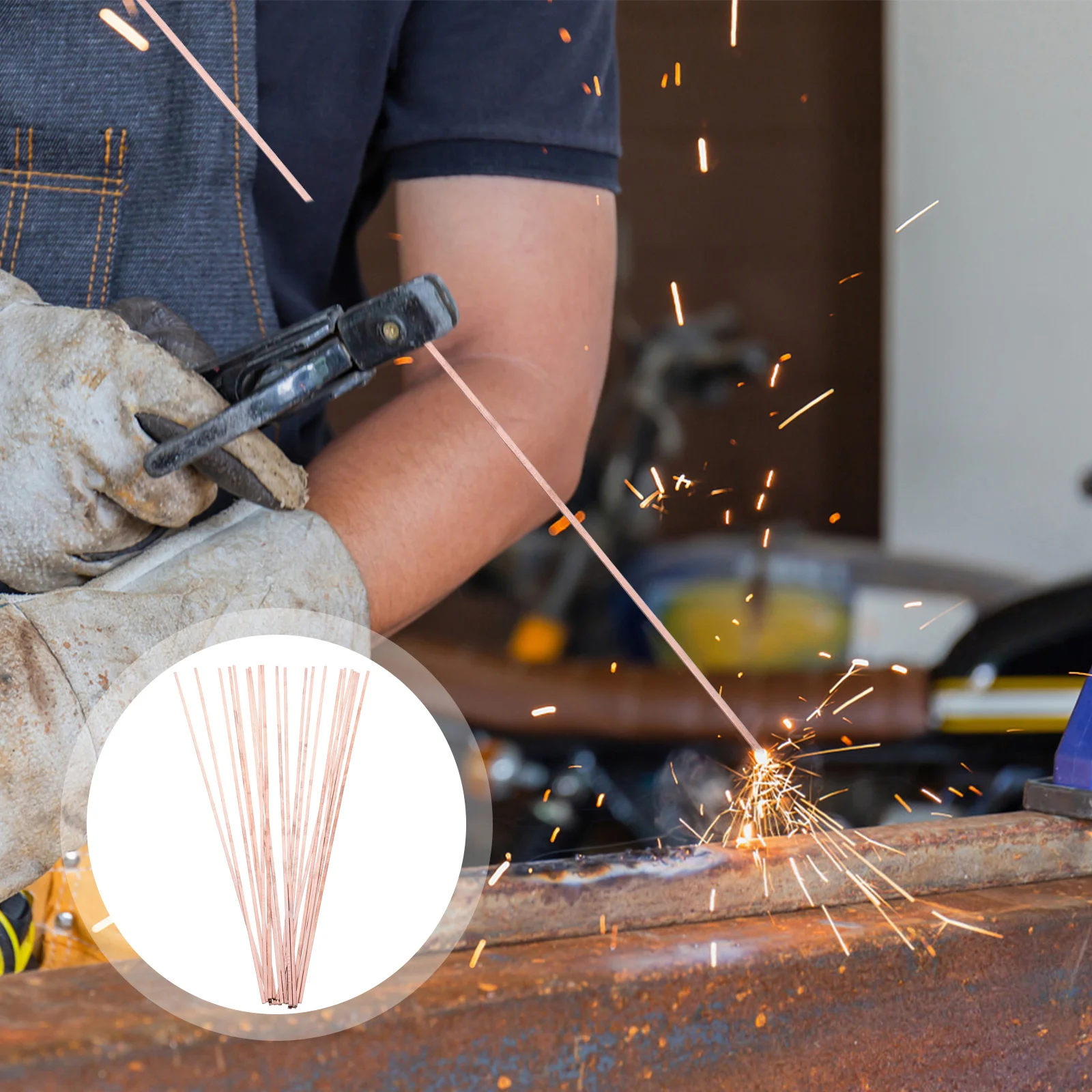 20 pezzi di filo di saldatura in rame viola per la riparazione di strumentazioni meccaniche brasatura parti in ottone rame asta con anima flusso