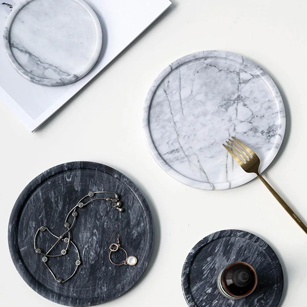 

Servierteller Marble Marmor Platte Marmorplatte Rund Marmor-serviertablett Kerzenuntersetzer Platters