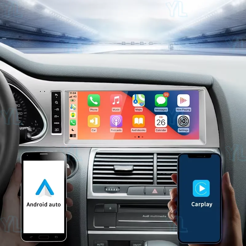 

Y 10.25 Inch For Audi Q7 2005-2015 Android13 Car Multimedia Player Auto Radio Head Unit 8 Core WiFi 4G CarPlay GPS Navigation