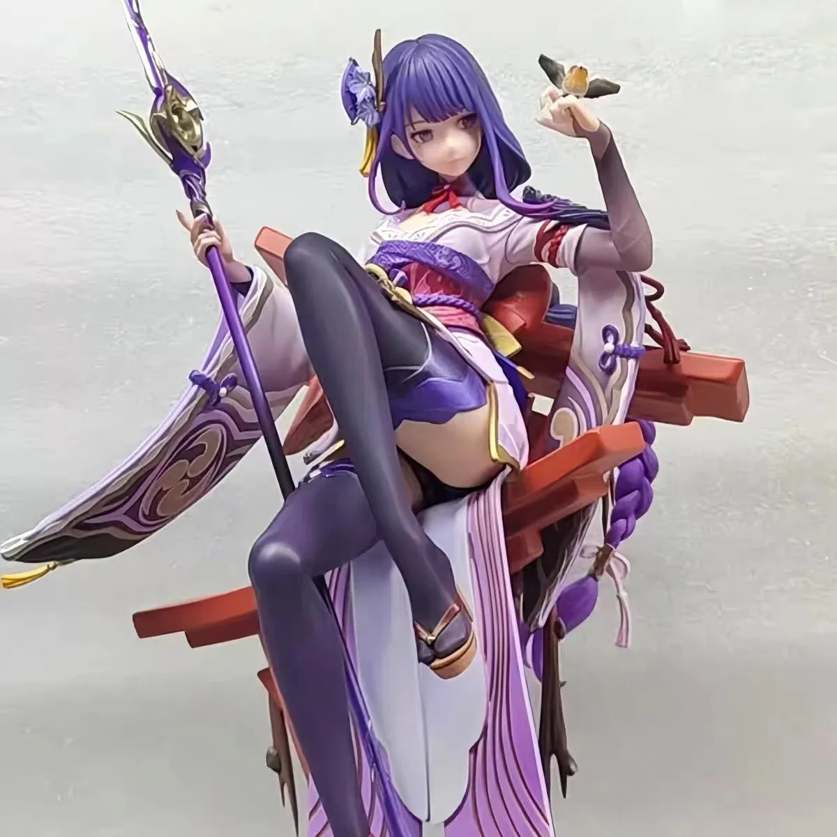 Raiden Shogun Yi Xin Jing Tu Garage Kit Anime Game Model Ornament Collectible Action Figure for Birthday Gifts