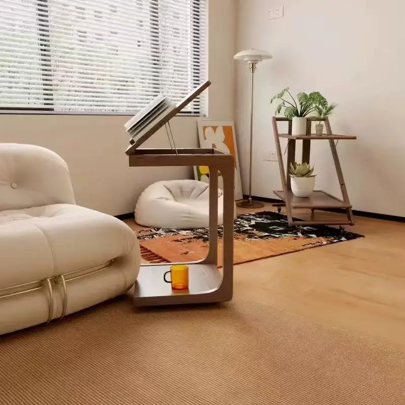 

Мобильный столик на тележке, приставной столик для дивана из массива дерева со столом изголовья гуртика