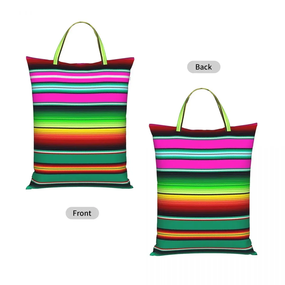 Mexican Indigenous Blanket Travel Laundry Bag Waterproof Reusable Dirty Clothes Pouch Gym Yoga Camping Washing Basket