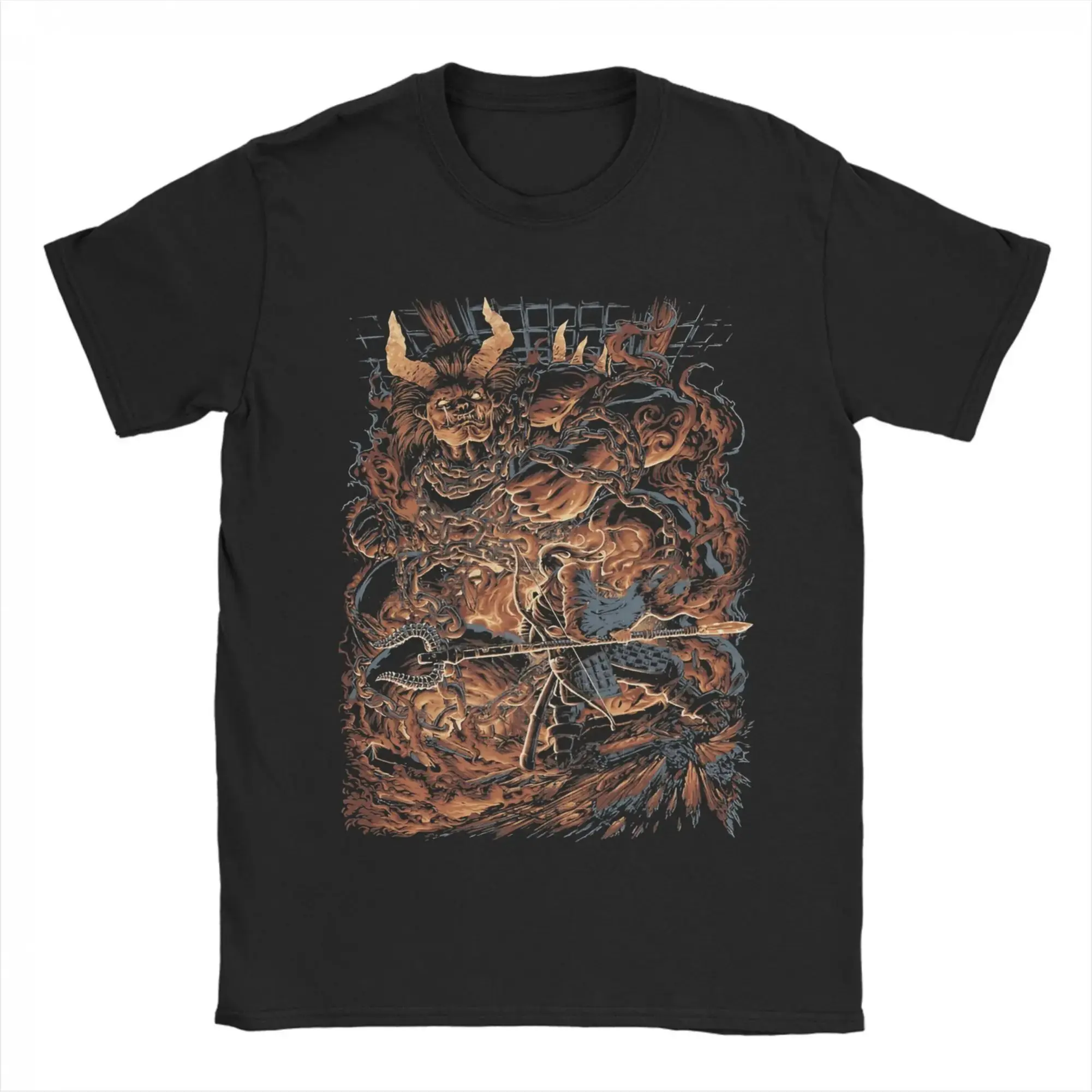 Camiseta de la colección de videojuegos The Nioh para hombre, 100% algodón, corte holgado y extragrande, con diseño icónico para uso casual durante todo el año.