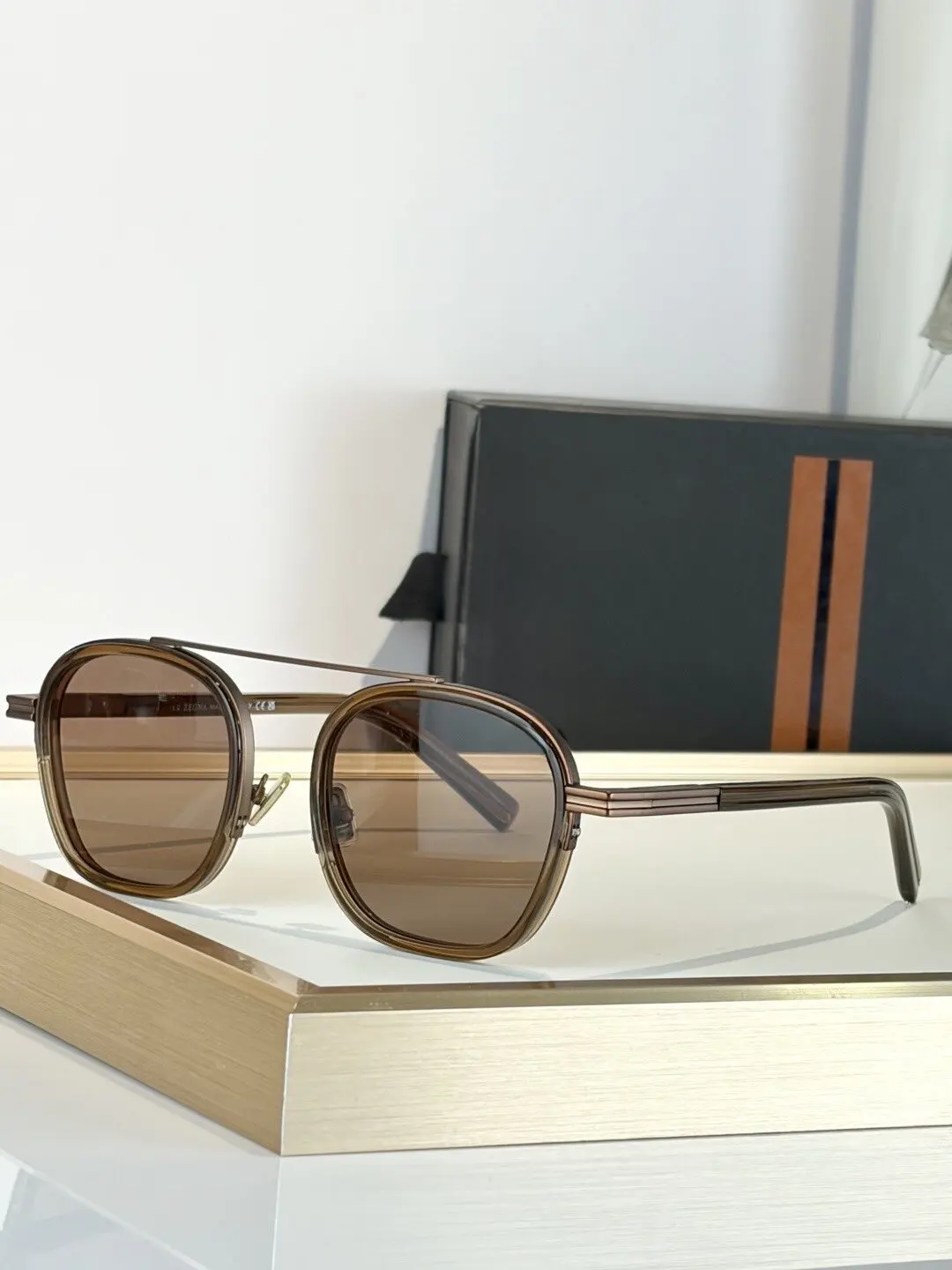Uncle Mai Same Style  Orizzonte Old Money Full Frame Aviator Polarized Sunglasses For Men High Quality UV Protection Driving Sun