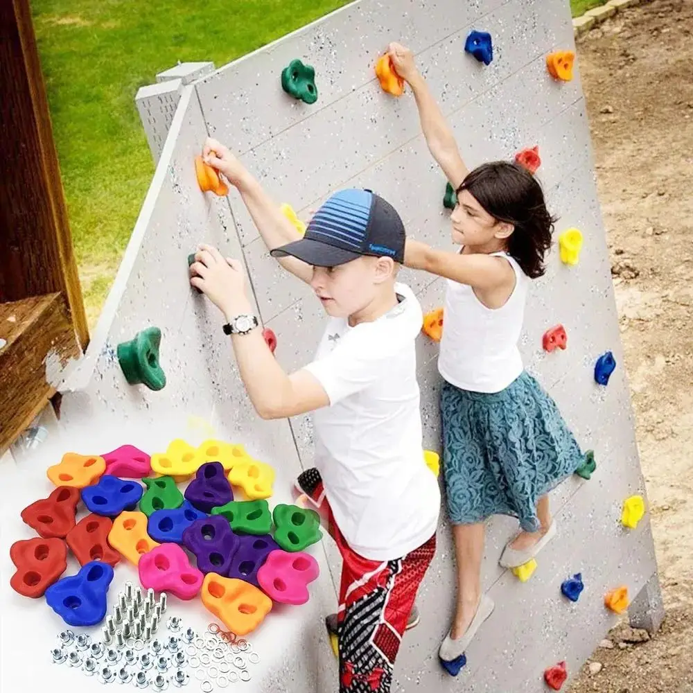 children's-plastic-climbing-stone-climbing-game-wooden-wall-climbing-rock-set-playground-diy-climbing-indoor-and-outdoor