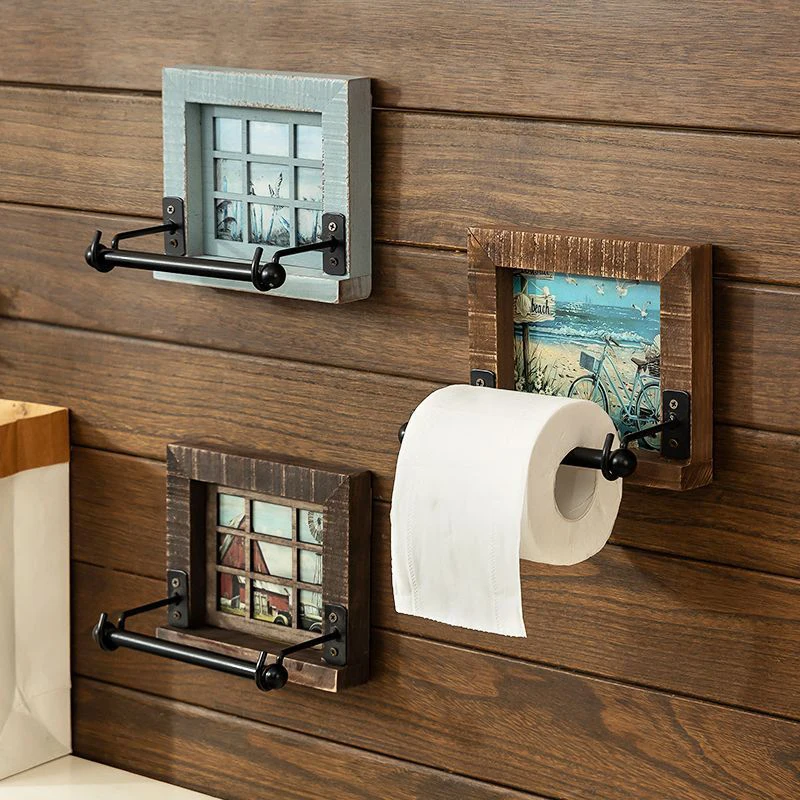 

Wall-mounted Tissue Box Vintage Wooden Living Room Boxes Toilet Decoration Accessories Tissue Box Creative Elegance Design Boxes