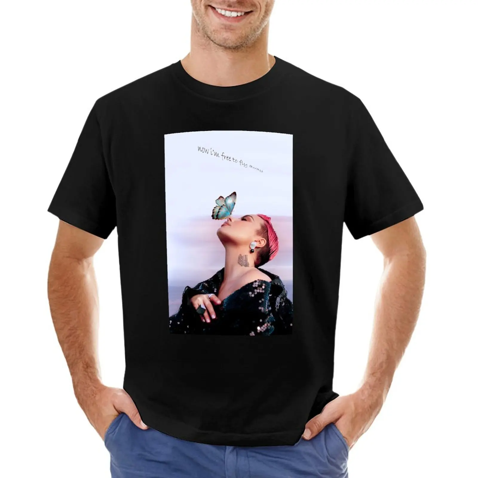 

Demi Lovato - now i'm free to fly away (martinzstore) T-Shirt anime stuff customizeds outfits for men