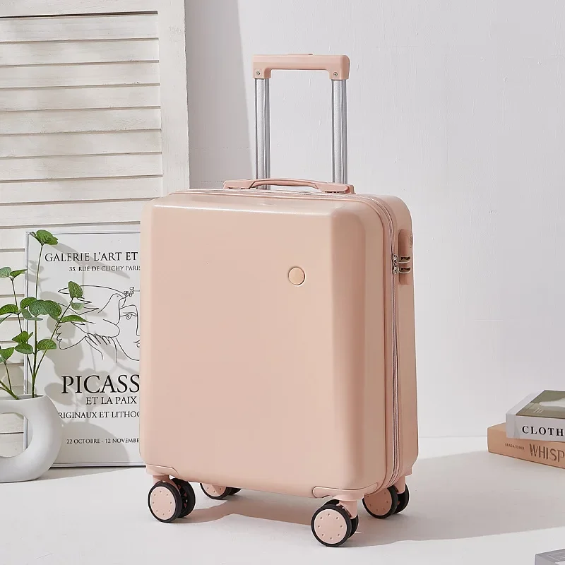 Lightweight Rolling Luggage Travel Suitcase Fashion 18 20 Boarding Box Large Capacity Trolley Case Unisex Student Trunk Password