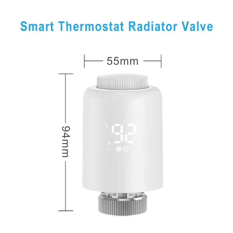 Tuya ZigBee Thermostat Radiator Actuator,Smart TRV Thermostatic Valve Temperature Controller Support Alexa Google Home