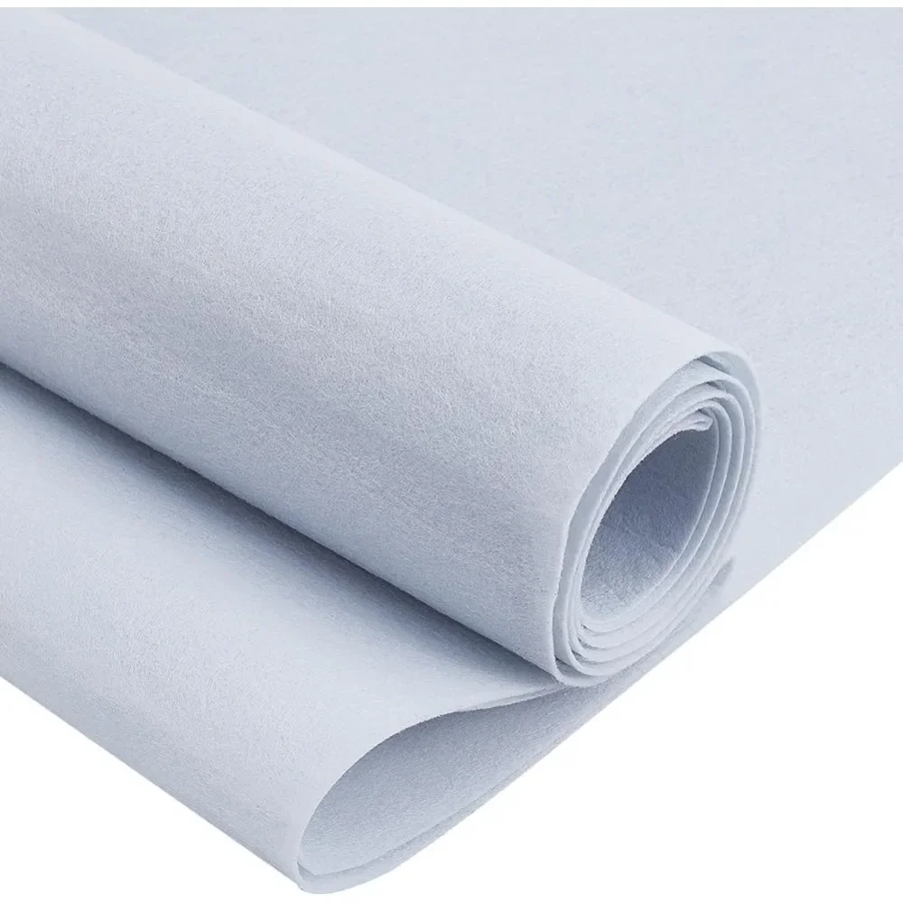 10FT 15.74 Inch Wide White Felt Roll, 1mm Thick Fabric Sheets Soft Woven Nonwoven Fabric Sheets for Crafts, Patchwork Sewing