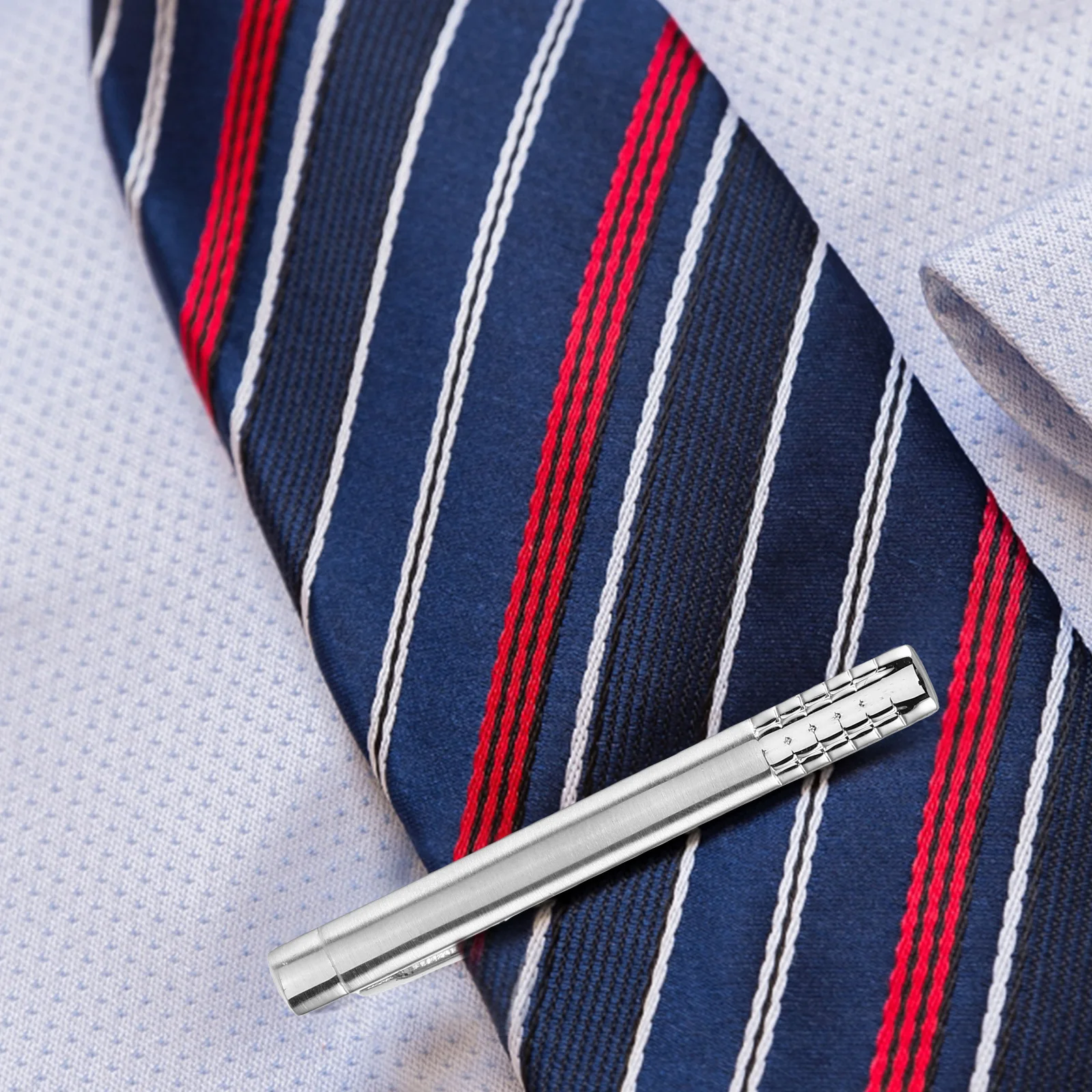 

4 Pcs Tie Clips Metal Bar for Men Wedding Business Pin Copper Men's Shirt Man Collar