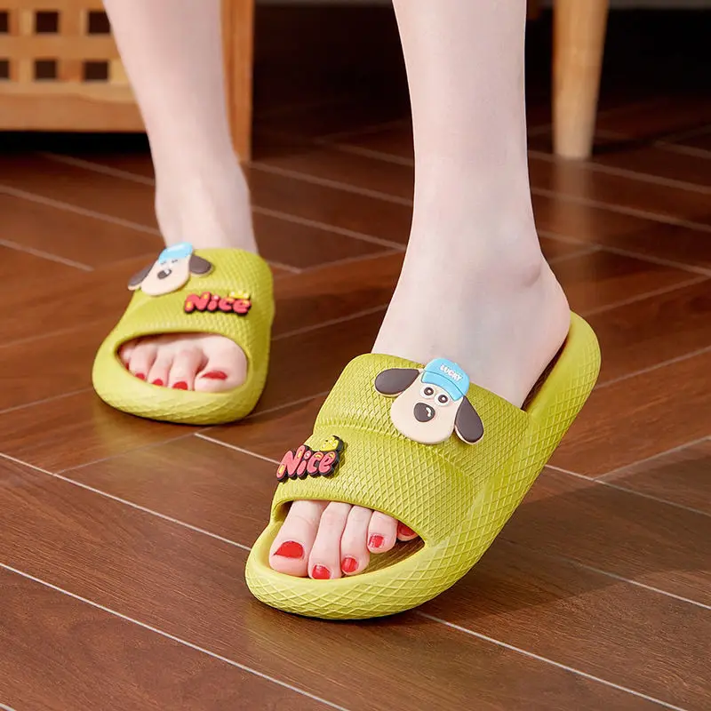 

New Type of Slippers for Women in Summer Wearing Thick Sole Increased Anti slip Cute Cartoon Indoor Bathroom Shower Girl Slipper