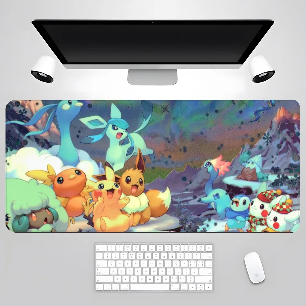 Pokemon Pikachu Mouse Pad Gamer Pc Gaming Accessories Rubber Mat XXL Deskmat Mats Keyboard Cabinet Mause Laptops