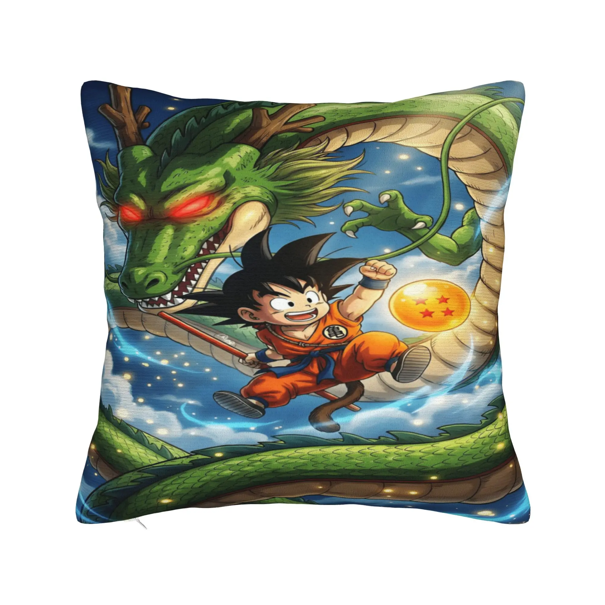 D-Dragon Anime Pillow Case  Soft Pillow Cover For Sofa Couch Bed Living Room Kawaii Pillowcases