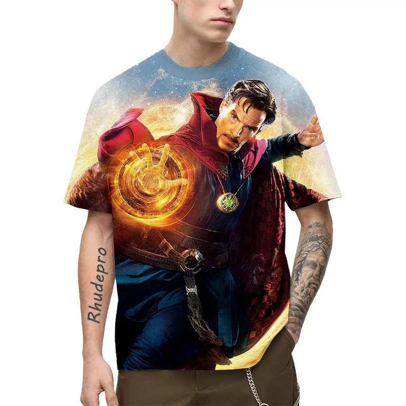 

Miniso Summer T-Shirts Doctor Strange Cartoon Anime Movie 3D Print Streetwear Men Women Fashion Oversized Shirt Tops Clothing