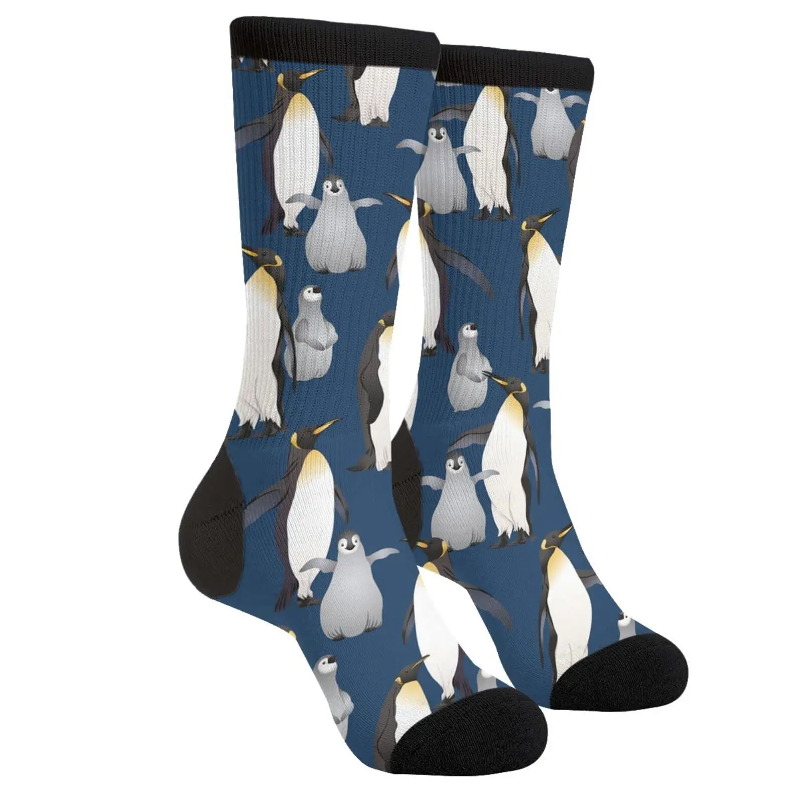 Color Cute Emperor Penguin Casual Funny Funky Novelty Socks For Men Women One Size Print