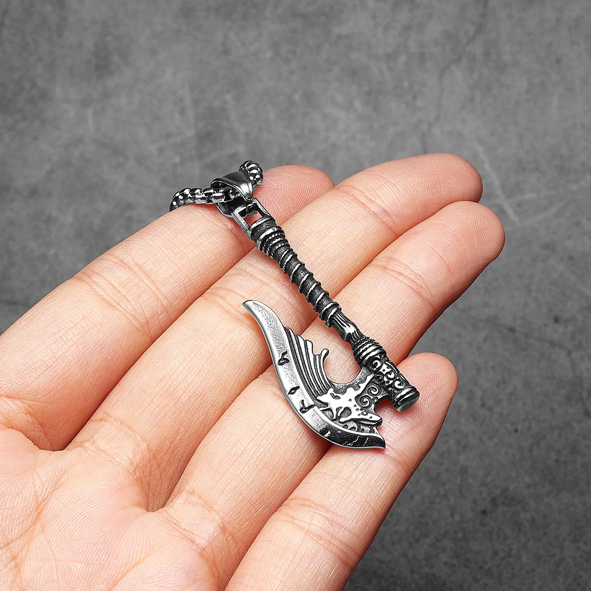 Viking Battle Axe Men Necklaces Stainless Steel Pendant Chain Women Punk Fashion Jewelry New In Accessories Gifts Wholesale