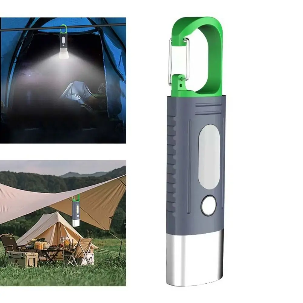 

Waterproof LED Flashlight with Hanging Hook High Brightness Camping Flashlight 3 LED and Side Lights Rechargeable