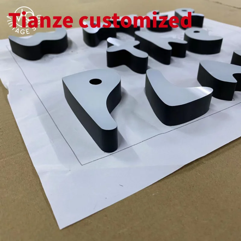 Personalizado 3D letras acrílico porta sinais, eletrônico aberto LED, resina epóxi, personalizado