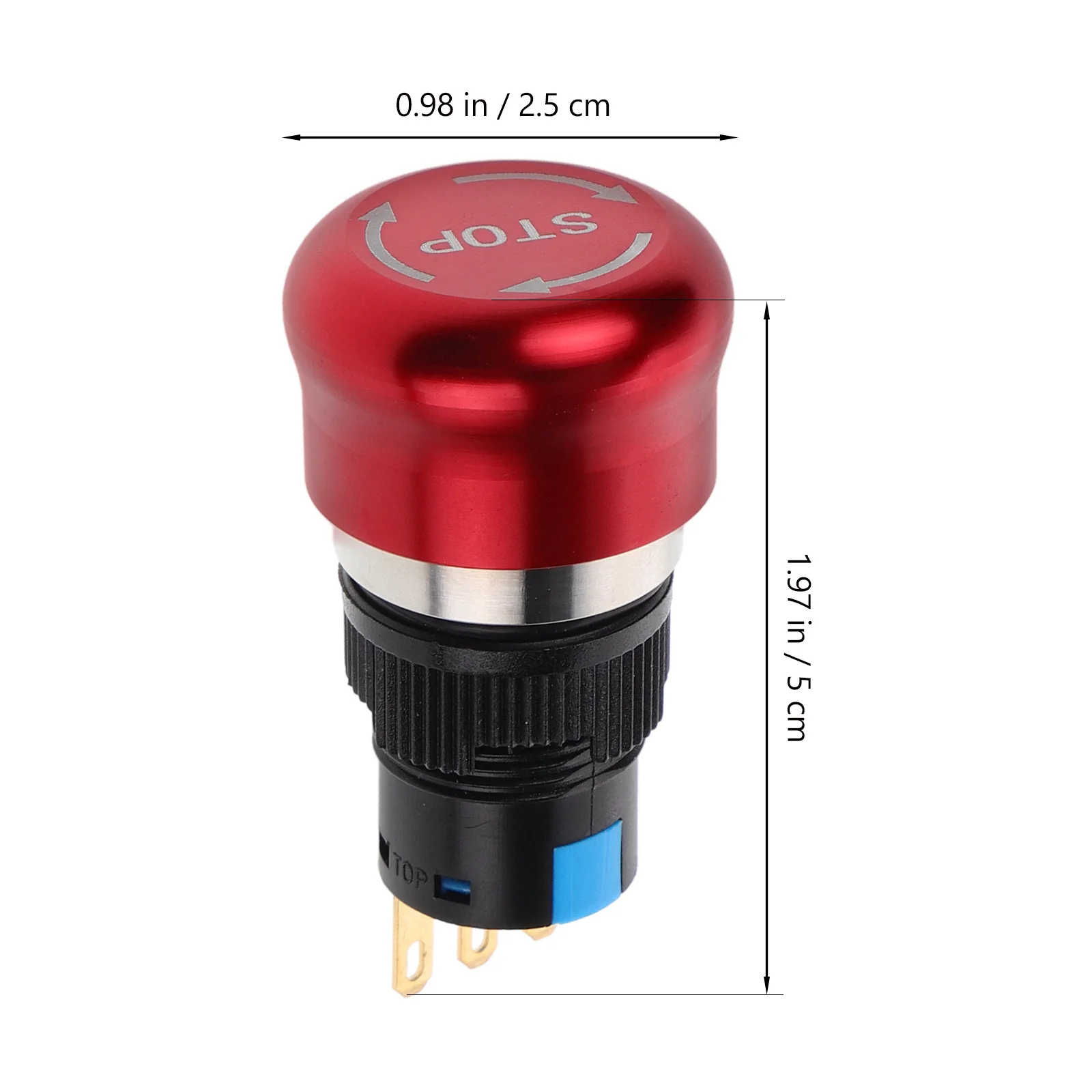 

Emergency Stop Button Metal Construction Quick Interruption Industrial Control Replacement Emergency Stop Switch Safety Push