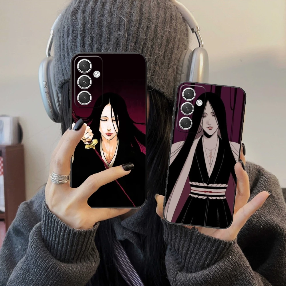 Bleach Unohana Cool Mobile Cell Phone Case for Samsung Galaxy S24 S23 S22 S21 S20 S10 S9 Plus FE Ultra Lite Black Cover Shell