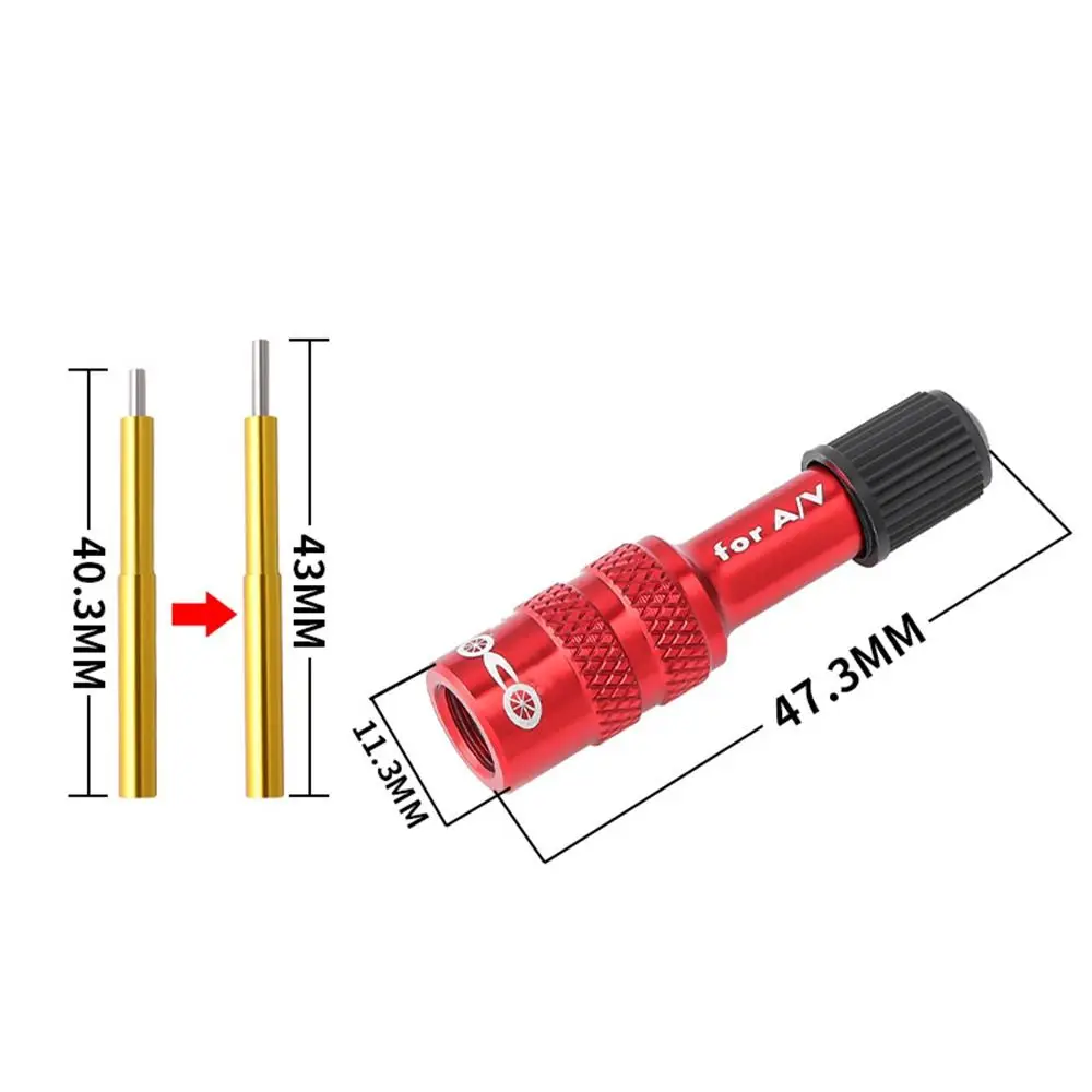 Adaptador válvula A/V Schrader para horquilla de bicicleta aluminio - imagen 4