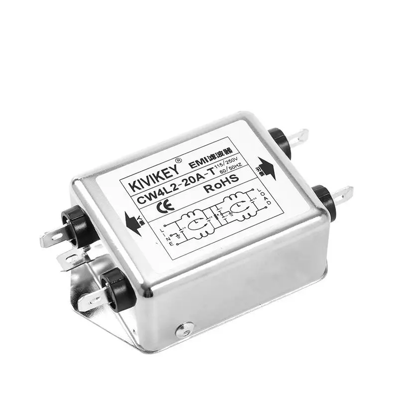 

1 шт. фильтр электромагнитных помех CW4L2 3A 6A 10A 20A двухступенчатый S очистка однофазный 220 В переменного тока