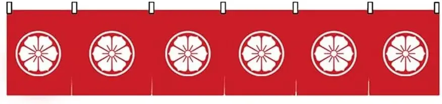 Traditional Japanese Noren Doorway Curtain, Cherry Blossom Picture Door Way Hanging Short Curtains for Sushi Bar Decoration