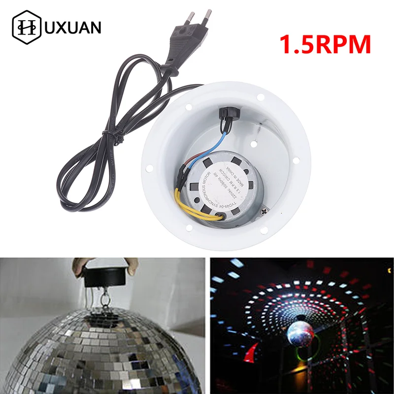 

Вращающийся двигатель 1,5 об/мин с вилкой для подвесного стеклянного зеркала, диско-шар, DJ KTV, вечерние светильники, переменный ток 220-240 В