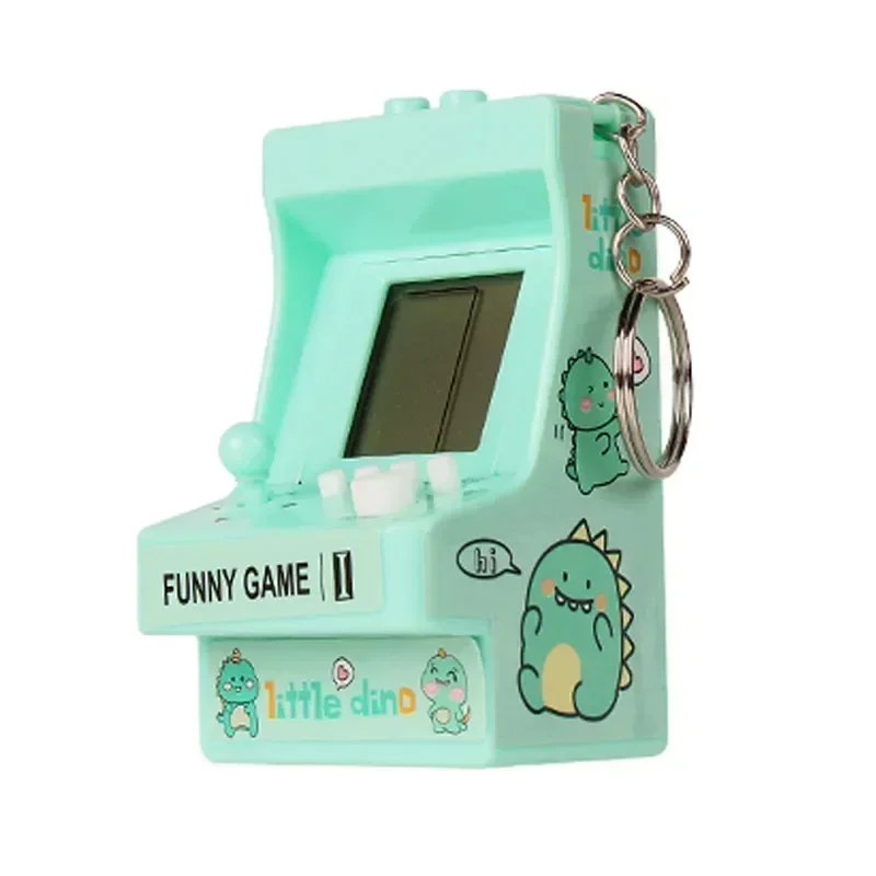 Mini llavero de bolsillo portátil con anillo integrado, consola de juegos electrónica de mano para máquina de juegos de juguete para niños, 26