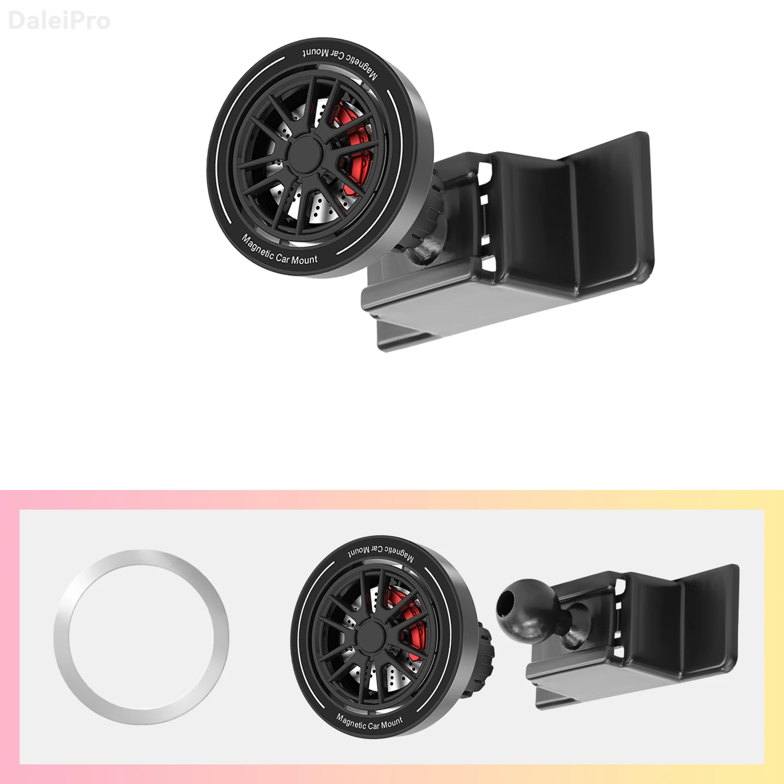 Maßgefertigte Magnetische Handyhalterung mit Luftstromkühlung für VW Tiguan 5N MK1 2007-2015 2016, 360° Drehbar ° Schwenkbare Telefonhalterungsbasis
