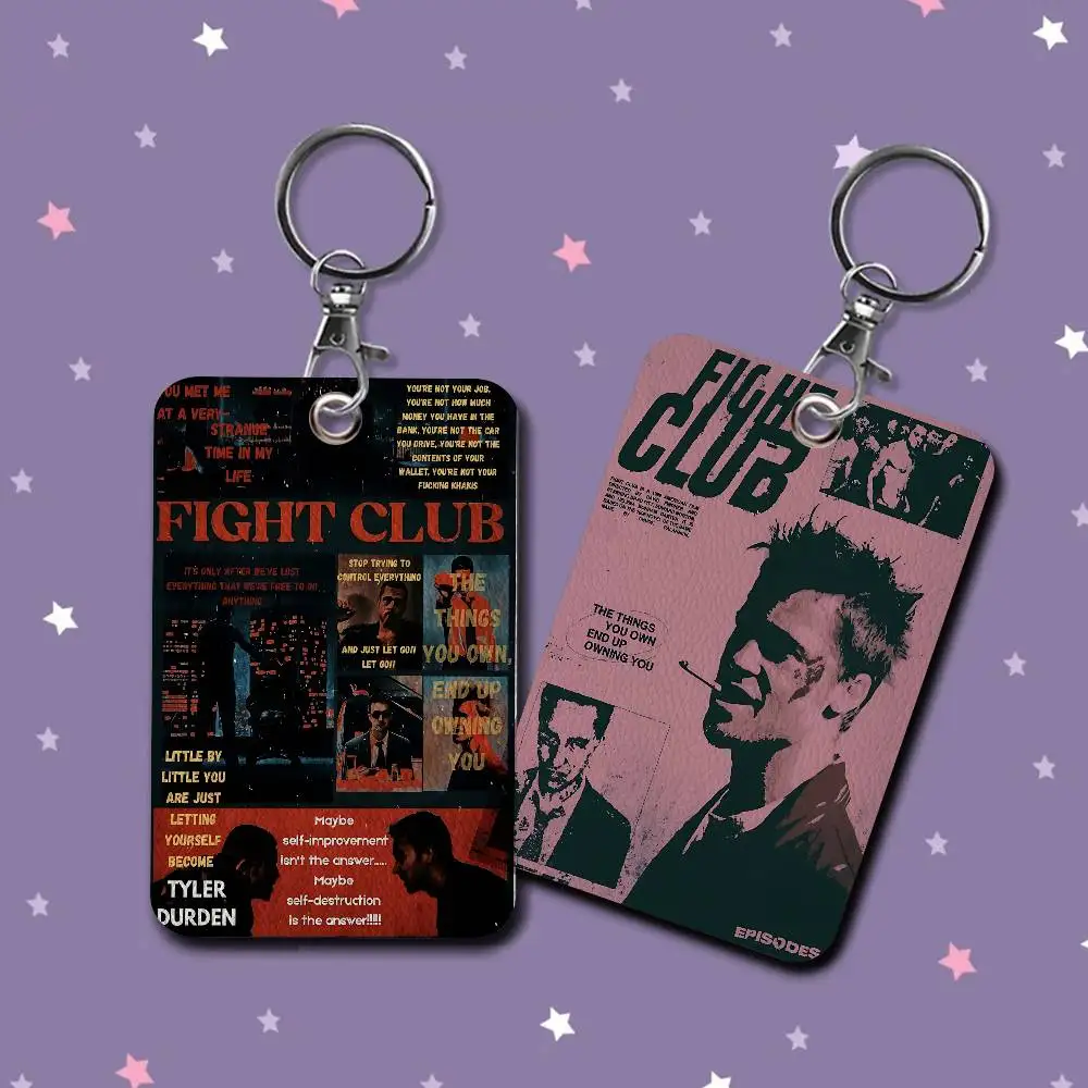 الفيلم الكلاسيكي F-FightS C-Club مع سلسلة مفاتيح حامل العاطفة مع سلسلة مفاتيح لبطاقة الوصول وبطاقة الحافلة وبطاقة الهوية الائتمانية وبطاقة البنك #2