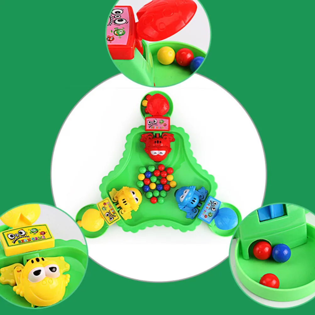 

1 Set of Frogs Swallowing Beads Toy Casual Eating Beans Board Game Toy Interactive Educational Toy (Suits for 3 People)