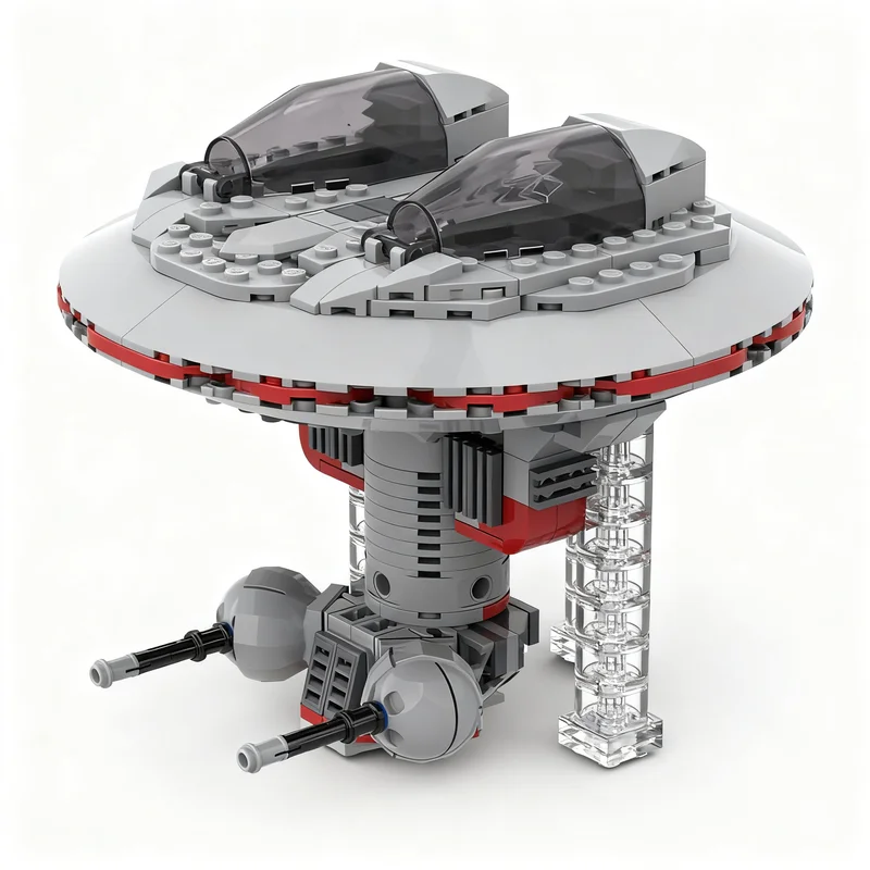 318pcs MOC Star Battle Flarestar Attack Shuttle Model Building Blocks Christmas Gift Toy Creative Brick Collection Display DIY