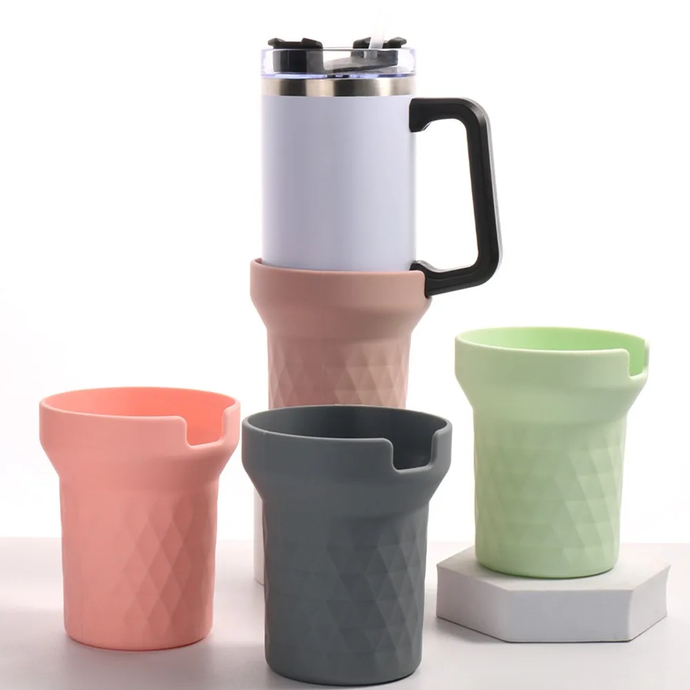 40oz Cup Protective Silicone Boot Solid Color Bottle Bottom Cover Protector Rubber Sleeves for Stanley Upgrade Fall Prevention view 3